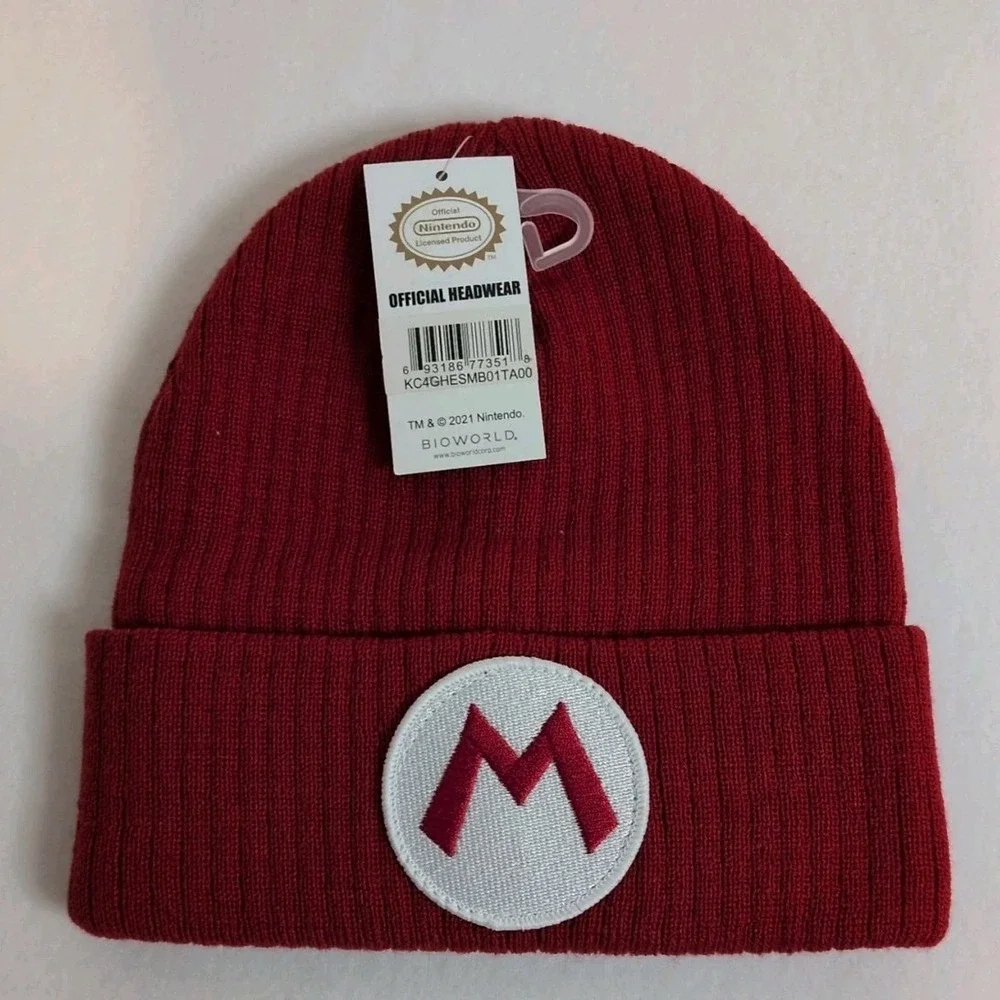 Super Mario Bros. Mario and Luigi 2-Pack Knit Cuffed Cold Weather‎ Beanie One Sz